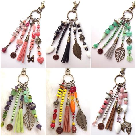 Upcycling idea make a bohemian bag charm with leftover beads – Artofit