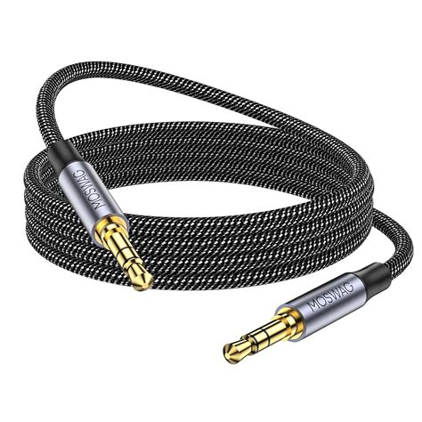 MOSWAG 3.5mm Audio Cable, 3.5mm Male to Male Audio Jack Nylon Braided 1 ...