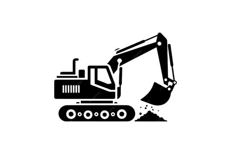 Construction site vehicle silhouette | Premium AI-generated vector