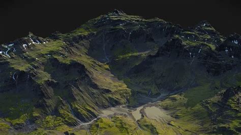 PBR Game 3D Models – Iceland Mountains Landscape – 3DSky Model Free