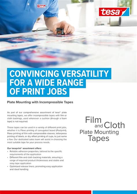 Film and Cloth Plate Mounting Tapes - tesa