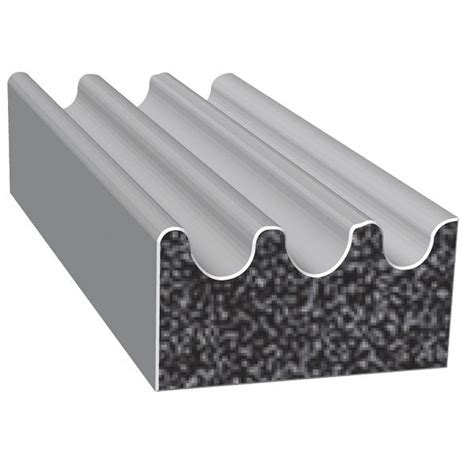 Trim-Lok Rubber Seal, Ribbed, 0.38"W x 100 ft. X113BT-100 | Zoro