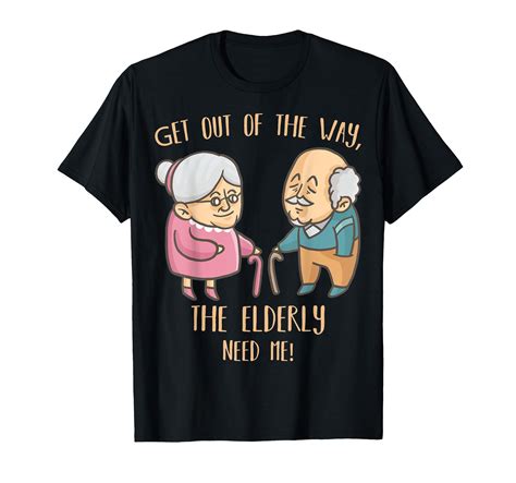 Seniors Home Caregiver Funny Elderly Nurse Care Nursing T-Shirt SIZE ...