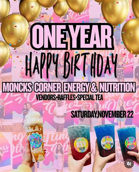 ONE YEAR CELEBRATION ? , 509 N Hwy 52 Ste C Moncks Corner, SC 29461 ...