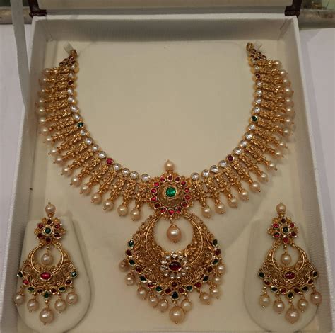 Bold Bridal Temple Necklace Set ~ South India Jewels | Temple jewelry ...