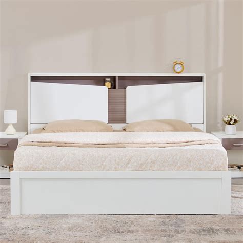Buy Quadro Flex Queen Bed - White from Home Centre at just INR 44996.0