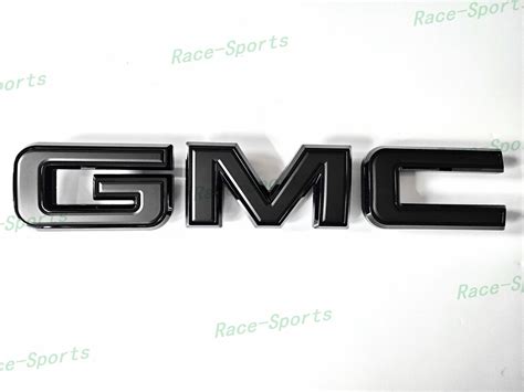 2014-2018 GMC Sierra 1500 2500HD 3500HD Yukon XL Canyon Front Gloss Black Black Emblem ...