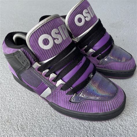 Y2K 2000’s Osiris Chunky Skateboarding Shoes Purple... - Depop