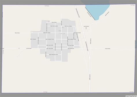 Map of Carthage city, South Dakota - Thong Thai Real
