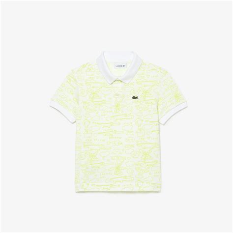 Kids' Lacoste Graphic Organic Cotton Petit Piqué Polo - Teen Clothing ...