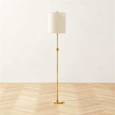 Marceau Polished Brass Modern Floor Lamp | CB2 Canada