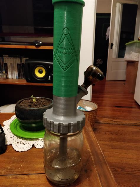 Anyone interested in a 3D printed bong? Printed in PLA (made from ...