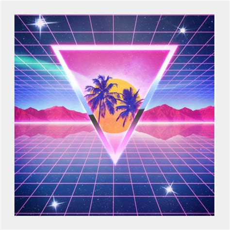 Electric dreams, 80s rero futuristic Square Art Prints – PosterGully