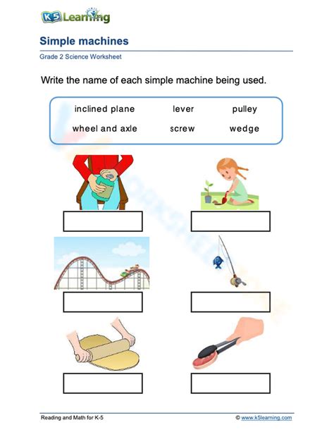 Simple Machines Printable Worksheets 的图像结果