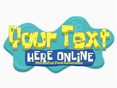 Spongebob Lettertype Generator Spongebob Font PSD, High Quality Free