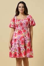 Buy Women Pink Printed Casual Dress Online - 39826635 | Allen Solly