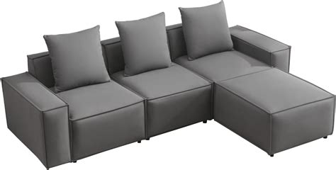 Mixoy 105 L-Shaped Convertible Modular Sectional Sofa, India | Ubuy