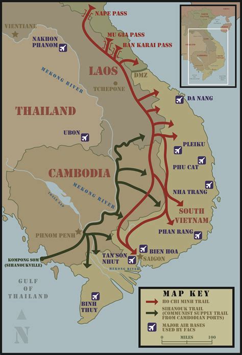 Vietnam War Map 17th Parallel