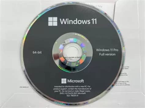 MICROSOFT Windows 11 Professional DVD Pack Activation Key Card (1 User ...
