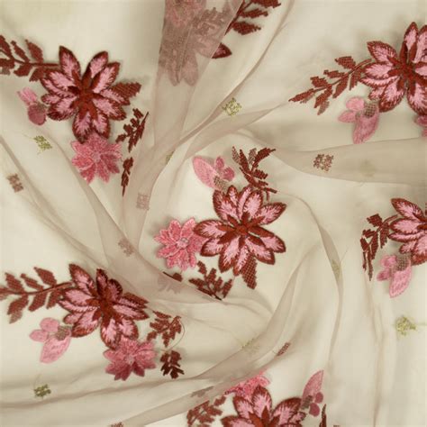Abeera Buta on Onion Pink Silk Organza – Zarinama