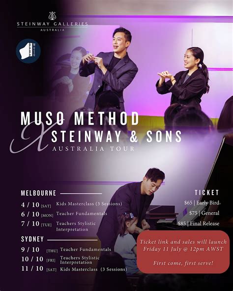 2025 Melbourne: Muso Method Masterclass Series, Steinway Gallery ...