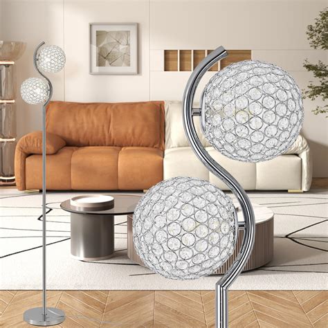 Floor Lamps Crystal Bead The Glowbules Collection Bead Floor Lamp