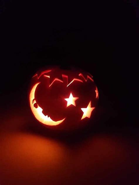 11 Moon and stars pumpkin carving pattern ideas - Anuri's Journey