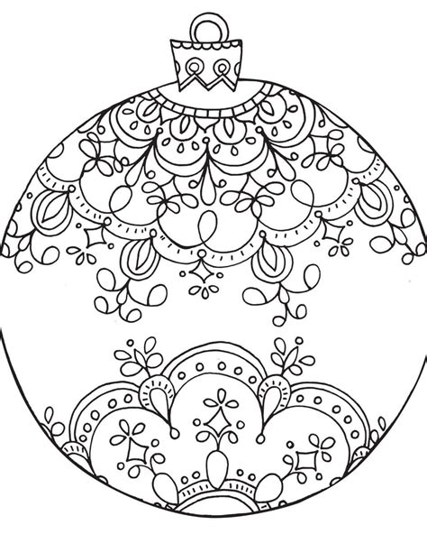 Christmas Ornaments Coloring Pages – Printable Coloring Pages. FREE