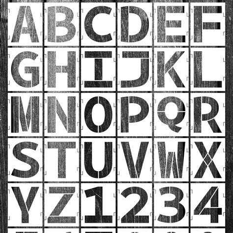 36 Pieces Interlocking alphabet letters Stencil, Reusable Motivational ...