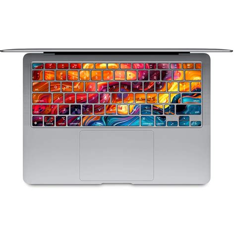 Vibrant Swirls Abstract Colors Motion Key Skin Decals for MacBook ...