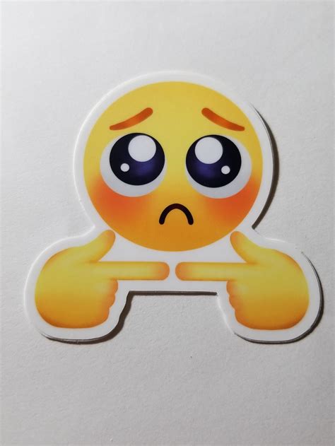 Shy Emoji Meme Sticker - Etsy