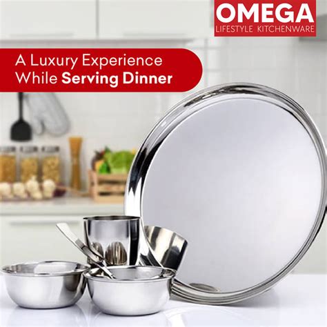 Buy OMEGA 24Pcs Stainless Steel Dinner Set from Omega at just INR 4410.0