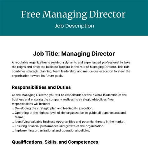 What Is A Managing Director Designate at Matthew Fisken blog