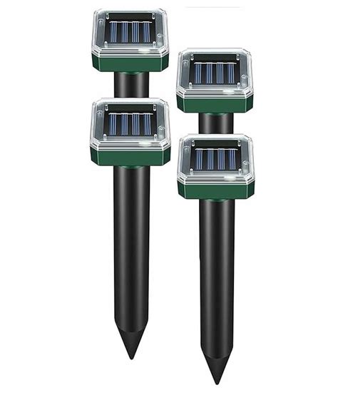 SYMKARD-Solar Powered Ultrasonic Animal Repellent, 26 cm Stakes, IP65 ...