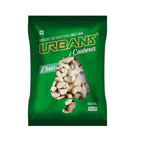 URBANS Premium Export Quality W240 Grade Plain Whole Cashew Nuts Big ...