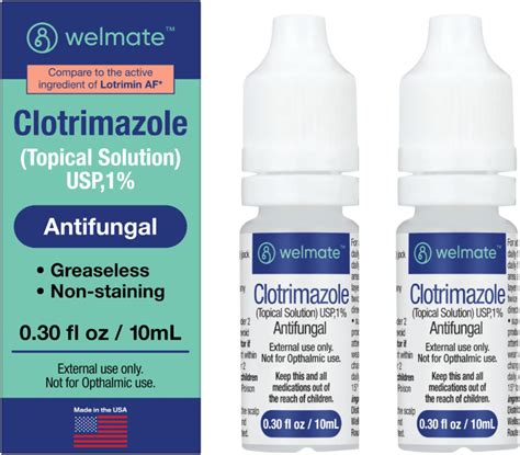 Amazon.com: CLOTRIMAZOLE 1% Antifungal Solution 30ml : Health & Household