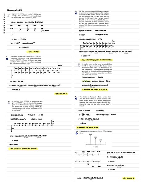 EET 484 Ch.5 Homework - Present Worth Analysis problems - Homework IBP ...