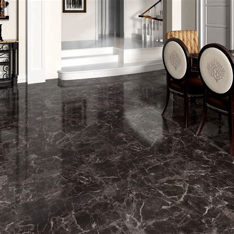 Black Marble Tile Flooring Anamur Black Marble Slab — Real Natural