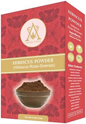 Amar Veda Hibiscus Powder | Hibiscus Rosa-Sinensis | 100% Pure ...
