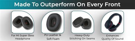 Crysendo Headphone Cushion Pad Compatible with Mi Super Bass Wireless ...