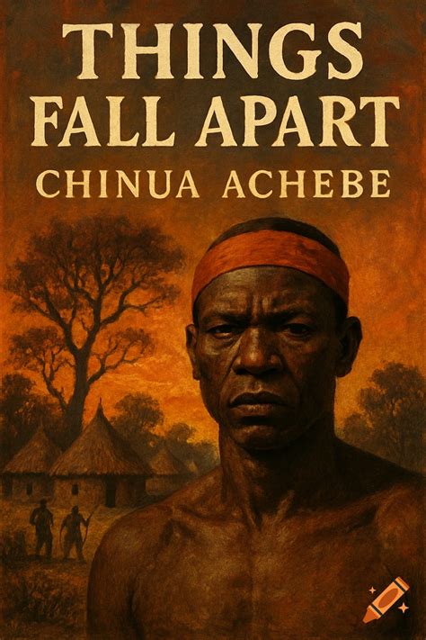 Book cover with a portrait of a serious-looking man, village huts, and ...