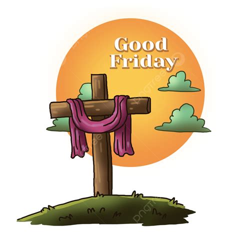 Happy Good Friday Clipart Vector, Good Friday Hand Drawn Illustration ...
