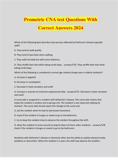 Prometric Test for CNA 的图像结果