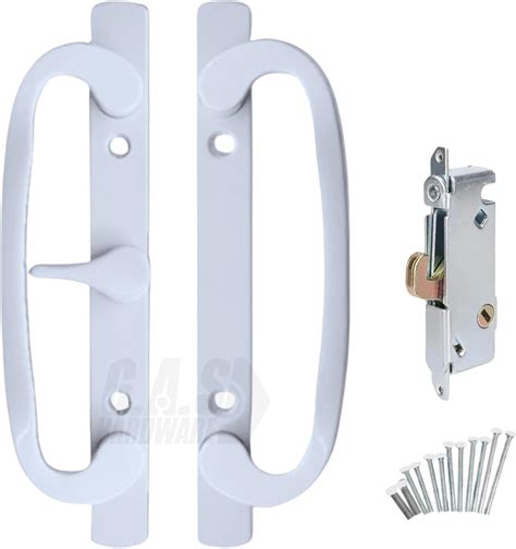 Legacy Sliding Patio Glass Door Center Latch White Handle Set - Sash ...