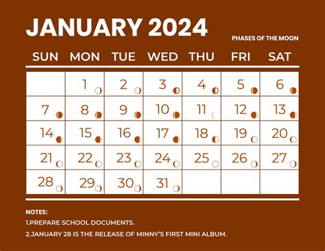 Editable January Calendar Templates in Word to Download