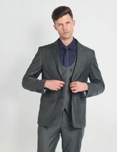 ARROW Twill Tailored Fit Three Piece Suit Checkered Men Suit - Buy ...