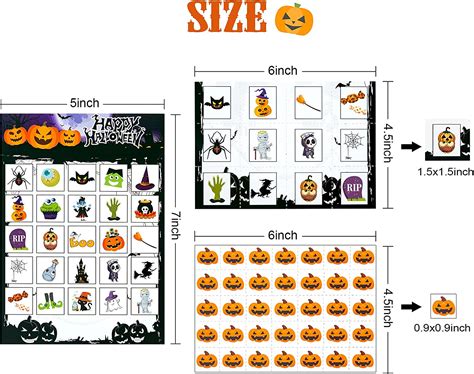 Buy Unves Halloween Bingo Game 24 Players Halloween Party Games ...