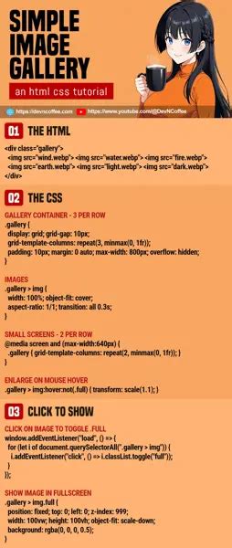 Image result for HTML Create Simple GALLARY