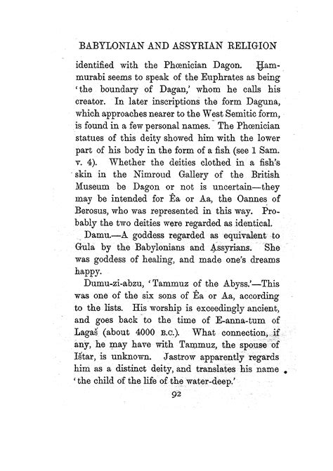 The Religion Of Babylonia And Assyria : Theophilus G. Pinches : Free ...