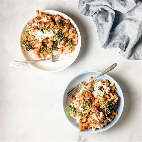 pasta sausage broccoli bake l sheri silver